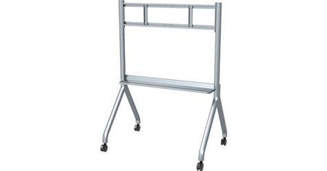 HISENSE WH3309-LK Mobile Cart, Silent Universal Wheels, Color: Silver gray (bracket) + Black (Hanging plate & caster), Accessories: Screw package: 1pcs, Installation instruction: 1pcs, Adaptive Size: for 65-86 inch IDB, Standard Warranty Term : 1 Year